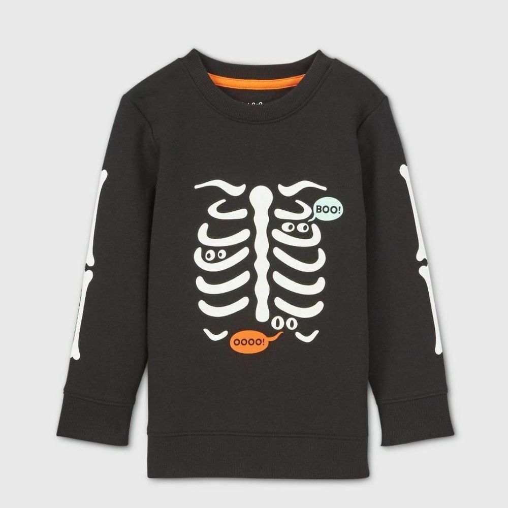 Baby Boys Halloween Skeleton Crew Neck Sweatshirt 12M NWT